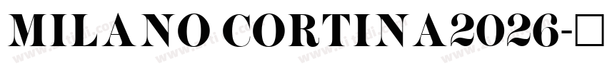 MILANO CORTINA2026字体转换